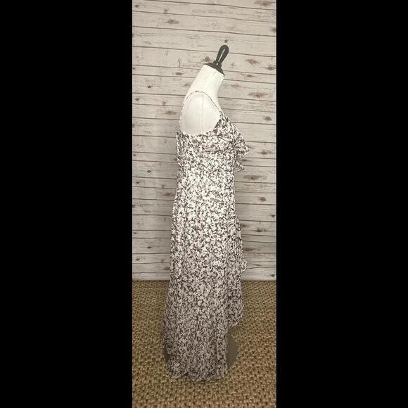 Express romantic floral V-neck spaghetti strap ruffle maxi sundress Size Small - Picture 2 of 6